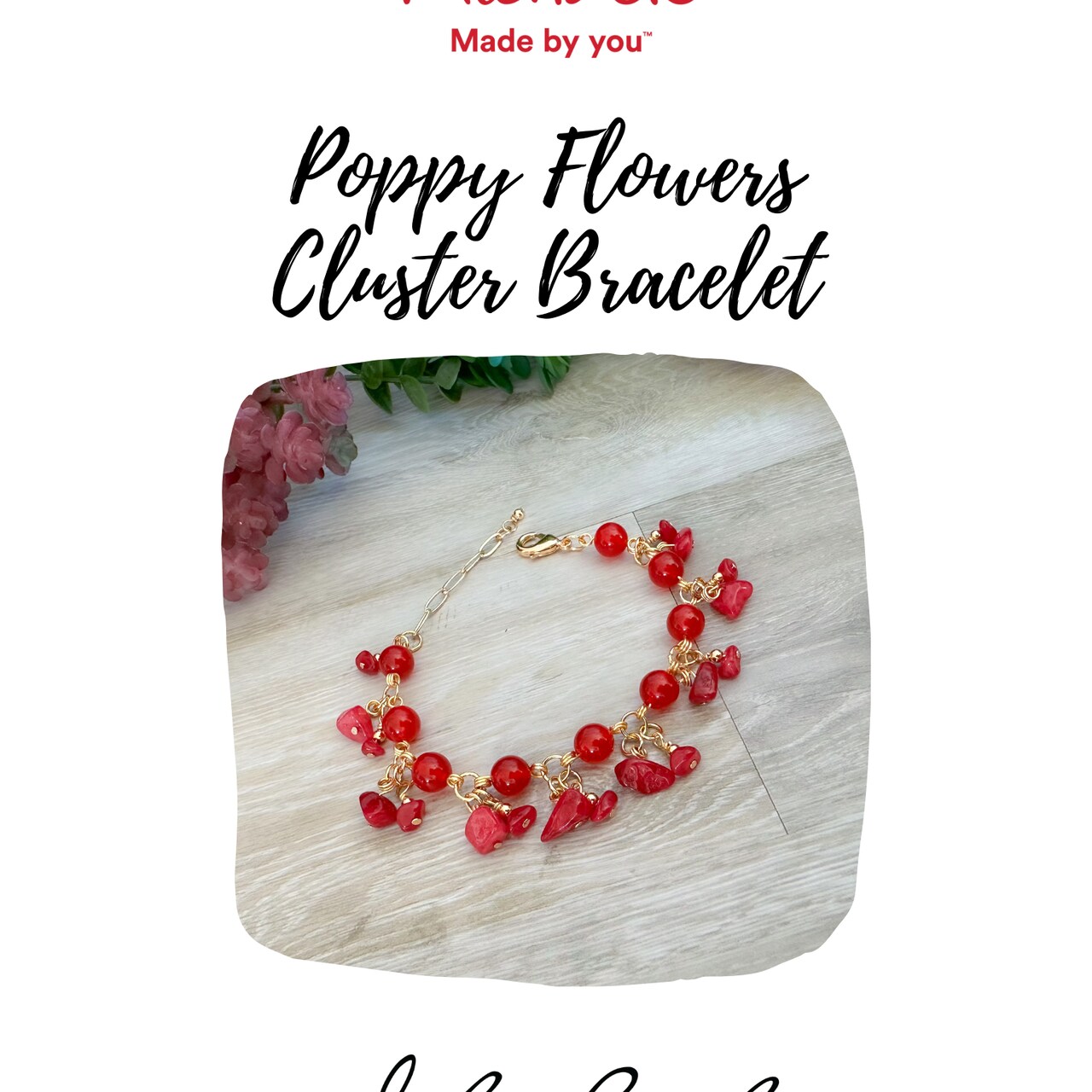 Poppy Flowers Cluster Bracelet with @daniellewickesjewelry